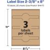 imageAvery Kraft Brown Wraparound Band Labels Sure Feed Technology 238quot x 8quot Cigar Band Labels 300 Total LaserInkjet Printable75 labels