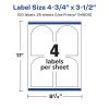 imageAvery Matte Clear Arched Labels Sure Feed Technology 475quot x 35quot 40 Matte Clear Labels PrinttoTheEdge LaserInkjet Printable100 labels