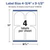 imageAvery Matte Clear Arched Labels Sure Feed Technology 475quot x 35quot 40 Matte Clear Labels PrinttoTheEdge LaserInkjet Printable40 labels