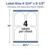 imageAvery Matte Clear Arched Labels Sure Feed Technology 475quot x 35quot 40 Matte Clear Labels PrinttoTheEdge LaserInkjet Printable400 labels