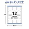 imageAvery Matte Clear Arched Square Labels Sure Feed Technology 2quot x 2316quot 120 Matte Clear Labels PrinttoTheEdge LaserInkjet Printable300 labels