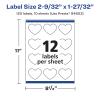 imageAvery Matte Clear Heart Labels Sure Feed Technology 2932quot x 12732quot 120 Matte Clear Labels PrinttoTheEdge LaserInkjet Printable120 labels