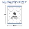 imageAvery Matte Clear Hexagon Labels Sure Feed Technology 212quot x 25764quot 150 Matte Clear Labels PrinttoTheEdge LaserInkjet Printable600 labels