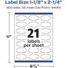 imageAvery Matte Clear Oval Scalloped Labels Sure Feed Technology 118quot x 214quot 210 Matte Clear Labels PrinttoTheEdge LaserInkjet Printable1 050 labels