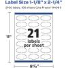 imageAvery Matte Clear Oval Scalloped Labels Sure Feed Technology 118quot x 214quot 210 Matte Clear Labels PrinttoTheEdge LaserInkjet Printable2 100 labels