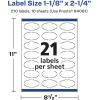 imageAvery Matte Clear Oval Scalloped Labels Sure Feed Technology 118quot x 214quot 210 Matte Clear Labels PrinttoTheEdge LaserInkjet Printable210 labels