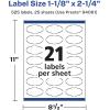 imageAvery Matte Clear Oval Scalloped Labels Sure Feed Technology 118quot x 214quot 210 Matte Clear Labels PrinttoTheEdge LaserInkjet Printable525 labels
