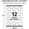 imageAvery Matte Clear Star Labels Sure Feed Technology 214quot x 238quot 300 Matte Clear Labels PrinttoTheEdge LaserInkjet Printable300 labels