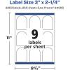 imageAvery Matte White Arched Labels Sure Feed Technology 3quot x 225quot 225 Labels PrinttoTheEdge LaserInkjet Printable2 250 labels