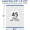 imageAvery Matte White Barbell Labels Sure Feed Technology 05quot x 25quot 1125 White Labels Permanent Adhesive LaserInkjet Printable1 125 labels
