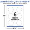 imageAvery Matte White Hexagon Labels Sure Feed Technology 25quot x 25764quot 150 White Labels PrinttoTheEdge Permanent Adhesive LaserInkjet Printable600 labels
