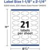imageAvery Matte White Oval Scalloped Labels Sure Feed Technology 118quot x 214quot 525 Matte White Printable Labels5 250 Labels