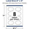 imageAvery Matte White Removable Oval Scalloped Labels Sure Feed Technology PrinttoTheEdge 2quot x 3quot 120 Removable Labels LaserInkjet Printable800 labels