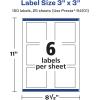 imageAvery Matte White Removable Square Labels Sure Feed Technology PrinttoTheEdge 3quot x 3quot 150 Removable Labels LaserInkjet Printable150 labels