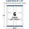 imageAvery Matte White Removable Square Labels Sure Feed Technology PrinttoTheEdge 3quot x 3quot 150 Removable Labels LaserInkjet Printable90 labels