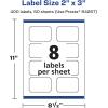 imageAvery Matte White Scalloped Rectangle Labels Sure Feed Technology 2quot x 3quot 200 Matte White Printable Labels400 Labels