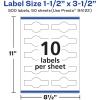 imageAvery Matte White Wraparound Band Labels Sure Feed Technology 15quot x 35quot Cigar Band Labels 250 Total PrinttoTheEdge Permanent Adhesive LaserInkjet Printable500 labels