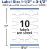 imageAvery Matte White Wraparound Band Labels Sure Feed Technology 15quot x 35quot Cigar Band Labels 250 Total PrinttoTheEdge Permanent Adhesive LaserInkjet Printable2500 labels