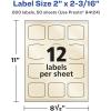 imageAvery Pearlized Ivory Arched Square Labels Sure Feed Technology PrinttoTheEdge 2quot x 2316quot 120 Pearlized Ivory Labels LaserInkjet Printable600 labels