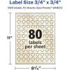 imageAvery Pearlized Ivory Heart Labels Sure Feed Technology PrinttoTheEdge 075quot x 075quot 800 Pearlized Ivory Labels LaserInkjet Printable800 labels