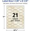 imageAvery Pearlized Ivory Oval Scalloped Labels Sure Feed Technology PrinttoTheEdge 118quot x 214quot 210 Pearlized Ivory Labels LaserInkjet Printable525 labels