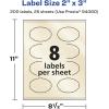imageAvery Pearlized Ivory Oval Scalloped Labels Sure Feed Technology PrinttoTheEdge 2quot x 3quot 80 Pearlized Ivory Labels LaserInkjet Printable200 labels