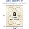 imageAvery Pearlized Ivory Oval Scalloped Labels Sure Feed Technology PrinttoTheEdge 2quot x 3quot 80 Pearlized Ivory Labels LaserInkjet Printable800 labels