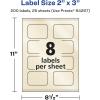 imageAvery Pearlized Ivory Rectangle Scalloped Labels Sure Feed Technology PrinttoTheEdge 2quot x 3quot 80 Pearlized Ivory Labels LaserInkjet Printable200 labels
