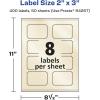 imageAvery Pearlized Ivory Rectangle Scalloped Labels Sure Feed Technology PrinttoTheEdge 2quot x 3quot 80 Pearlized Ivory Labels LaserInkjet Printable400 labels