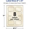 imageAvery Pearlized Ivory Rectangle Scalloped Labels Sure Feed Technology PrinttoTheEdge 2quot x 3quot 80 Pearlized Ivory Labels LaserInkjet Printable80 labels