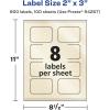 imageAvery Pearlized Ivory Rectangle Scalloped Labels Sure Feed Technology PrinttoTheEdge 2quot x 3quot 80 Pearlized Ivory Labels LaserInkjet Printable800 labels