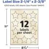 imageAvery Pearlized Ivory Star Labels Sure Feed Technology PrinttoTheEdge 214quot x 238quot 120 Pearlized Ivory Labels LaserInkjet Printable1 200 labels