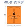 imageAvery Printable Arched Labels Sure Feed Technology 434quot x 312quot Bright Orange Labels PrinttoTheEdge LaserInkjet Printable 80 Total Great for Shipping and Wine Bottles40 labels