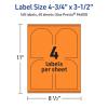 imageAvery Printable Arched Labels Sure Feed Technology 434quot x 312quot Bright Orange Labels PrinttoTheEdge LaserInkjet Printable 80 Total Great for Shipping and Wine Bottles160 labels