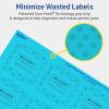imageAvery Printable Arched Square Labels with Sure Feed Technology 2quot x 2316quot Bright Blue PrinttoTheEdge LaserInkjet 240 Total120 labels