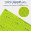 imageAvery Printable Arched Square Labels with Sure Feed Technology 2quot x 2316quot Bright Green PrinttoTheEdge LaserInkjet 240 Total120 labels