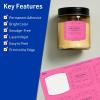 imageAvery Printable Arched Square Labels with Sure Feed Technology 2quot x 2316quot Bright Pink PrinttoTheEdge LaserInkjet 240 Total960 labels
