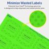 imageAvery Printable Arched Square Labels with Sure Feed Technology 2quot x 2316quot Neon Green PrinttoTheEdge LaserInkjet 240 Total960 labels