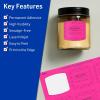 imageAvery Printable Arched Square Labels with Sure Feed Technology 2quot x 2316quot Neon Magenta PrinttoTheEdge LaserInkjet 240 Total240 labels