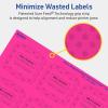 imageAvery Printable Arched Square Labels with Sure Feed Technology 2quot x 2316quot Neon Magenta PrinttoTheEdge LaserInkjet 240 Total240 labels