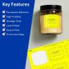 imageAvery Printable Arched Square Labels with Sure Feed Technology 2quot x 2316quot Neon Yellow PrinttoTheEdge LaserInkjet 240 Total120 labels