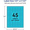 imageAvery Printable Barbell Labels Sure Feed Technology 12quot x 212quot Bright Blue Labels LaserInkjet Printable 450 Total Great for Jewelry and Cords3 600 labels