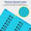 imageAvery Printable Barbell Labels Sure Feed Technology 12quot x 212quot Bright Blue Labels LaserInkjet Printable 450 Total Great for Jewelry and Cords3 600 labels