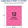 imageAvery Printable Heart Labels Sure Feed Technology 2932quot x 12732quot Bright Pink Labels PrinttoTheEdge LaserInkjet Printable 120 Total Great for Mailing Seals and Packaging480 labels