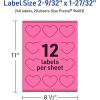imageAvery Printable Heart Labels Sure Feed Technology 2932quot x 12732quot Bright Pink Labels PrinttoTheEdge LaserInkjet Printable 120 Total Great for Mailing Seals and Packaging240 labels