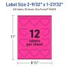 imageAvery Printable Heart Labels Sure Feed Technology 2932quot x 12732quot Neon Magenta Labels PrinttoTheEdge LaserInkjet Printable 120 Total Great for Mailing Seals and Packaging240 labels