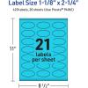 imageAvery Printable Oval Scalloped Labels Sure Feed Technology 118quot x 214quot Bright Blue Labels PrinttoTheEdge LaserInkjet Printable 1680 Total Great for Candles and Jars420 labels