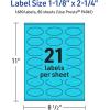 imageAvery Printable Oval Scalloped Labels Sure Feed Technology 118quot x 214quot Bright Blue Labels PrinttoTheEdge LaserInkjet Printable 1680 Total Great for Candles and Jars1 680 labels