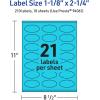 imageAvery Printable Oval Scalloped Labels Sure Feed Technology 118quot x 214quot Bright Blue Labels PrinttoTheEdge LaserInkjet Printable 1680 Total Great for Candles and Jars210 labels