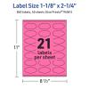 imageAvery Printable Oval Scalloped Labels Sure Feed Technology 118quot x 214quot Bright Pink Labels PrinttoTheEdge LaserInkjet Printable 210 Total Great for Candles and Jars840 labels